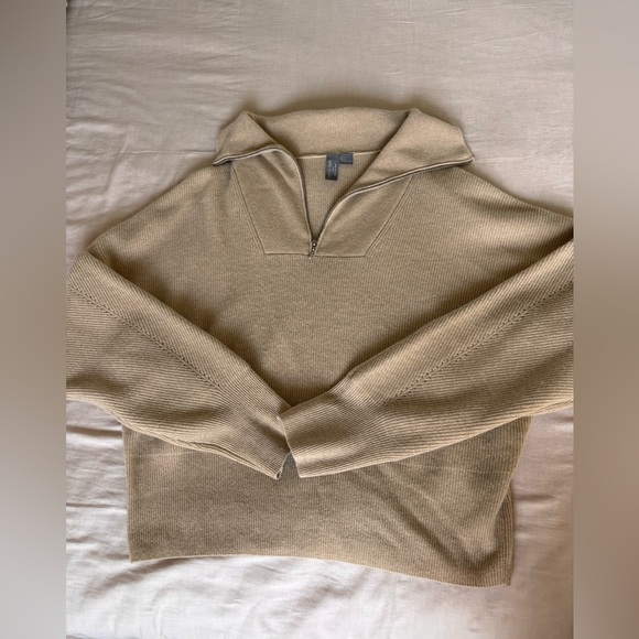 Sweaty Betty Beige Zip-Up Sweater - Picture 1 of 7